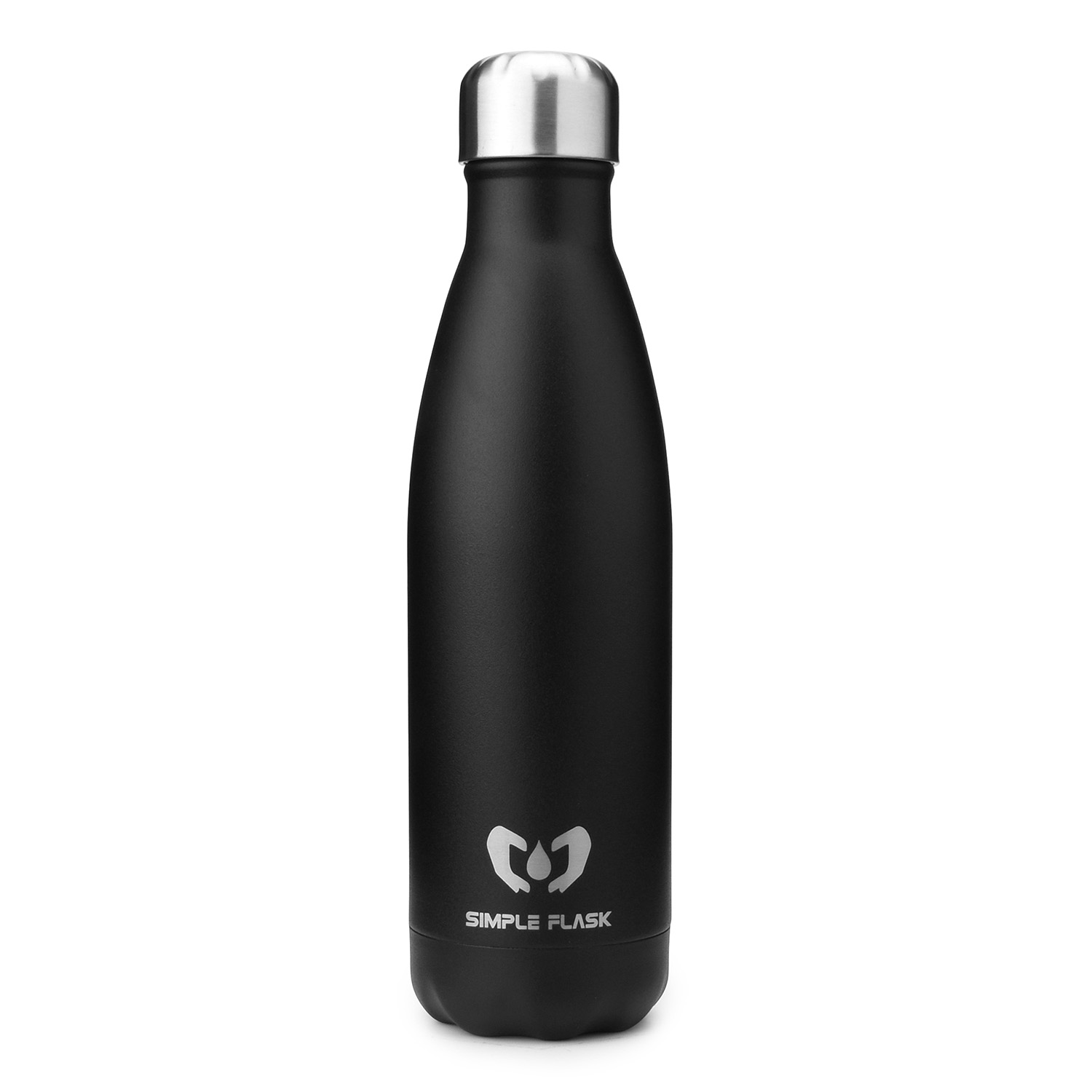 Cola Shaped Insulated Stainless Steel Water Bottle 17oz Black SF311700